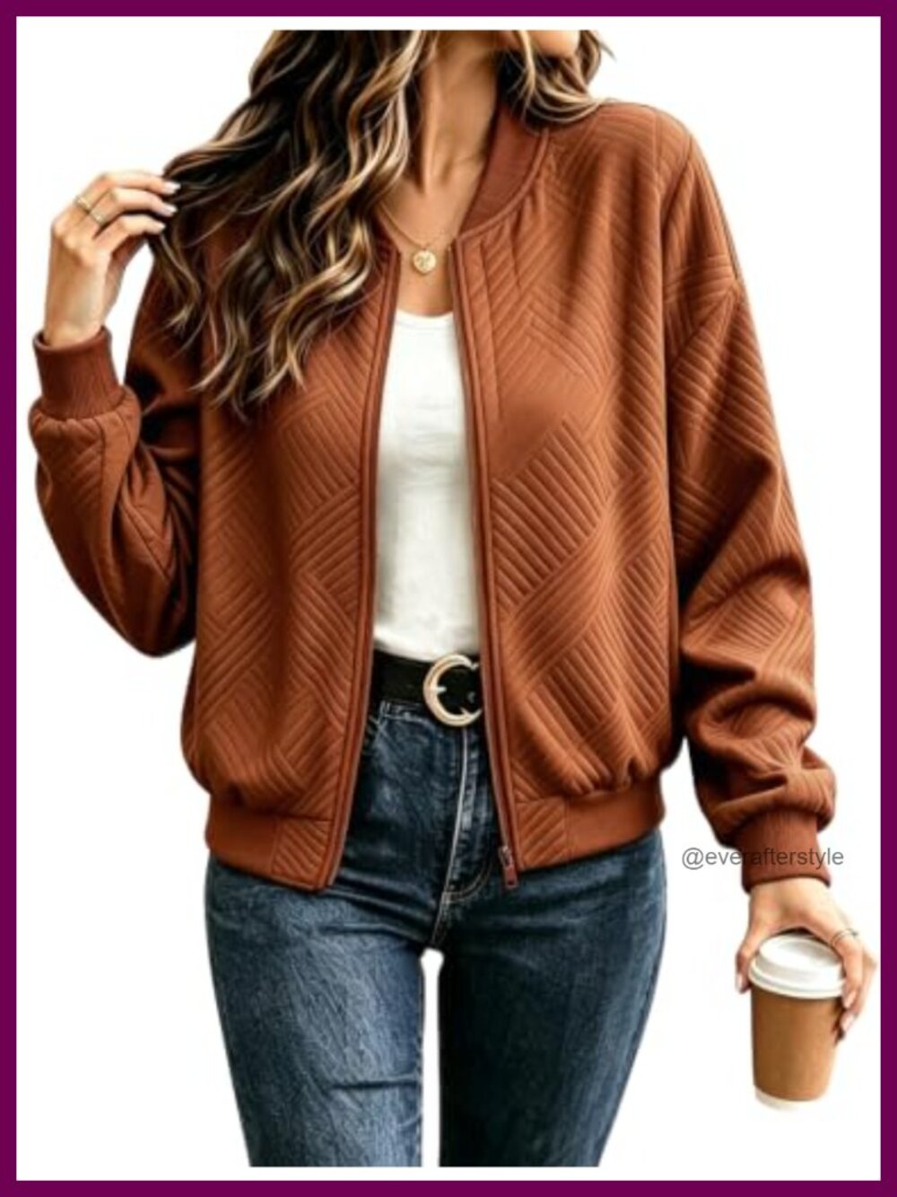 Halife Womens Lightweight Zip Up Bomber Jacket with Pockets